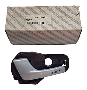 Maçaneta Interna da Porta Traseira LE do FIAT Palio 06 a 13 e Weekend 06 a 10 Siena 06 a 13 Original FIAT 735419991