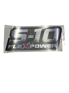 Emblema S10 Flexpower Chevrolet S10 2009 a 2011 Original GM 94703665 Novo de Época