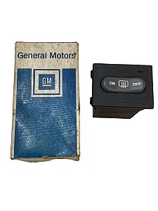 Botão Interruptor Desembaçador do Vidro Traseiro GM Blazer de 1996 a 2000 Original GM 93233295 Novo de Época