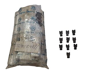 Kit de 10 Grampos Trava Botão Do Banco VW Brasilia Fusca Gol Parati Passat Quantum Santana Voyage Original VW 311881247