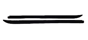 Par de Friso Inferior do Farol LE LD Preto GM Monza Hatch Sedan 1982 até 1990 Original GM 94638144 94638143 Com Detalhe