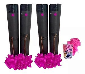 CANHÃO LANÇADOR 25CM PAPEL SEDA  ROSA