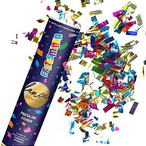 LANÇA CONFETE LAMINADOS   MULTICOR 30cm