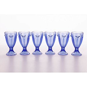 Jogo 06 taças água Borboleta azul – 240 ml
