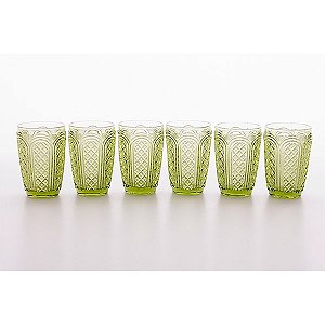 Jogo 06 copos h. Ball Paty – verde 360 ml