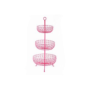 Fruteira de ferro 3 andares Levels Fancy Laces pink