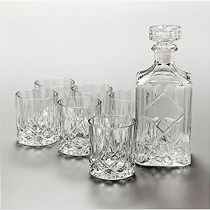 Jogo garrafa de whisky Roy com 06 copos
