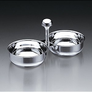 Petisqueira dupla Elegance inox 10 cm