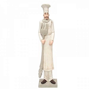 Escultura cozinheiro com garfo