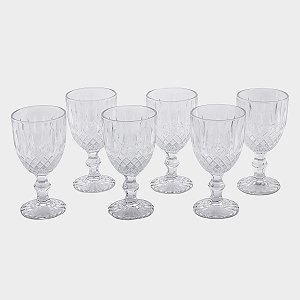 JOGO 06 TAÇAS DE VIDRO GREEK