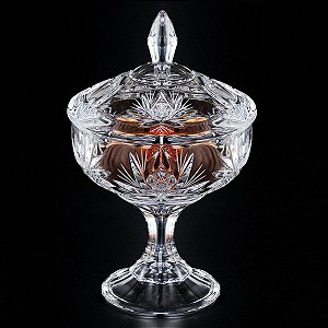 BOMBONIERE PINWHEEL LUXO COM PÉ 24CM BOHEMIA