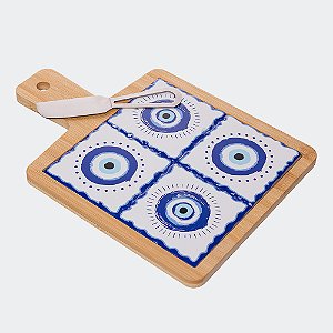 Conjunto para Queijo 3 Peças Lyor Greek em Bambu