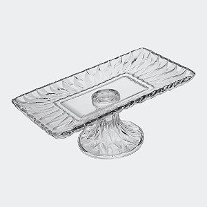 Travessa para Servir de Cristal com Pé Diamond (30x16,5cm)