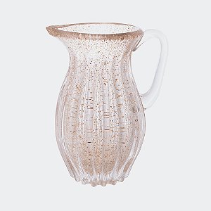 Jarra de Vidro Italy Transparente e Dourado 1,4 Litros