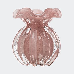Vaso de Vidro Italy Rosa Leitoso (11cm x 13cm)