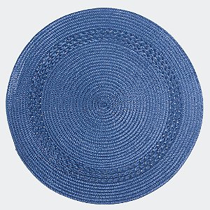 Lugar Americano Redondo em Polipropileno Azul Marinho 38 cm