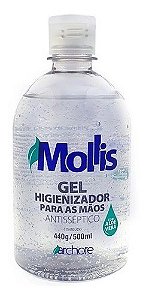 Álcool Gel  Para Mãos Mollis 440gr
