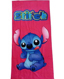 Toalha Banho Stitch Rosa Menina para Secar Infantil Desenho