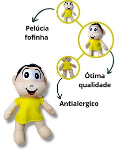 Boneca Turma Da Mônica Magali Menina Pelúcia Decoração Fofa