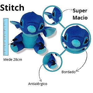 Pelúcia Stitch Lindo bem feito Macio e Bordado Criança Fofo