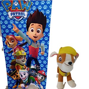 KIT Patrulha Canina Toalha De Piscina COM Pelúcia Ruble Fofo