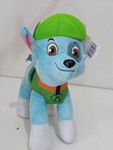 Pelucia Patrulha Canina Rocky Verde Lindo Macio Colecionável