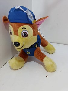 Pelucia Patrulha Canina 26 Cm Chase Musical Personagem