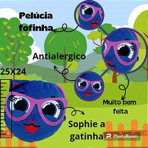 Pelucia BoloFofo Gatinha Azul Gata Fofa Bem Feita Para Bebê