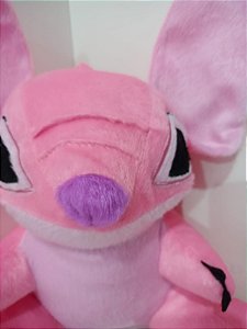 Pelúcia Namorada Stitch Angel Rosa Personagem Fofa Cor Viva