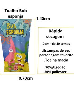 TOALHA DO BOB ESPONJA