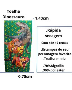 Toalha de dinossauro de praia
