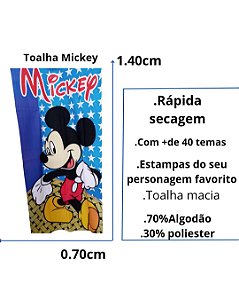 Toalha do  mickey mouse de praia