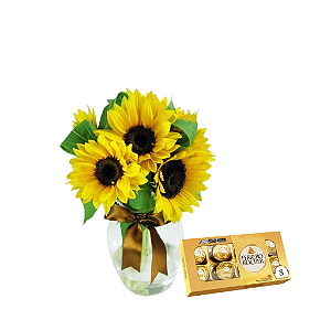 Girassól com Ferrero Rocher