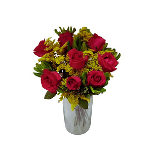 Arranjo Delicado de Rosas Vermelhas