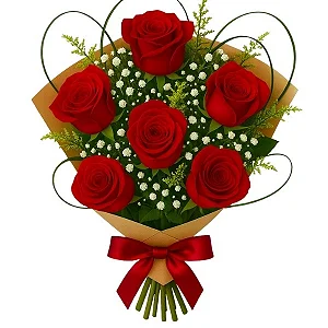 Buquê de 06 Rosas