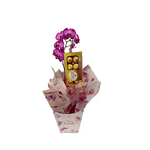 Orquídea Pink Encantada +  Ferrero Rocher