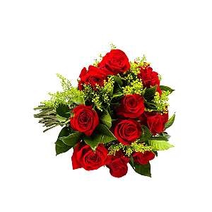 Buquê Suave com 12 Rosas
