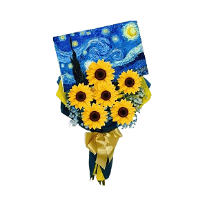 Super Buquê Noite Estrelada Van Gogh