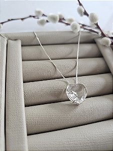 Colar com Pingente Coração de Zircônia Cristal
