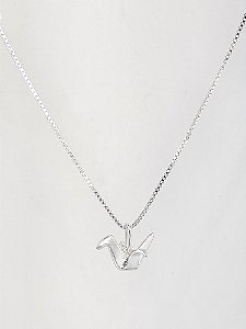 Colar com Pingente Tsuru 3D