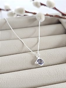 Colar Ponto de Luz Pequeno Lilás
