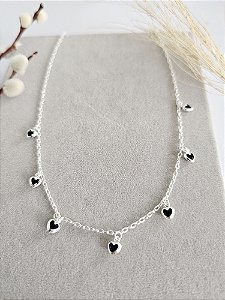 Choker com Zircônia Coração Preto