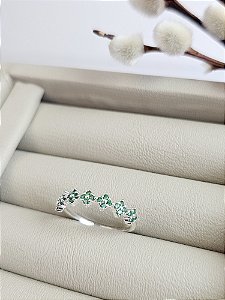 Anel Mini Trevos Verde