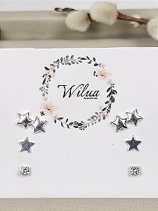 Brinco Trio mini Estrelas