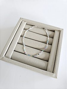 Pulseira Riviera cristal colorida ( 1,5 mm)/  18cm + 4 cm de extensor.