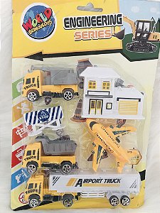 KIT CAMINHÕES E AVIÕES- 6 PEÇAS