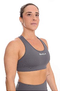 TOP ALTA COMPRESSÃO TOTAL CINZA