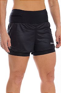SHORT DUPLO FEMININO BLACK