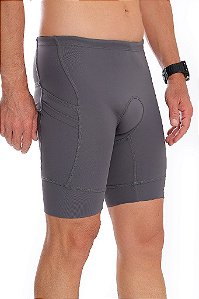 Bermuda Masculina Multi Bolsos Compress Cinza
