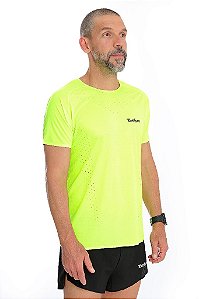 CAMISETA CORTE LASER AMARELO NEON